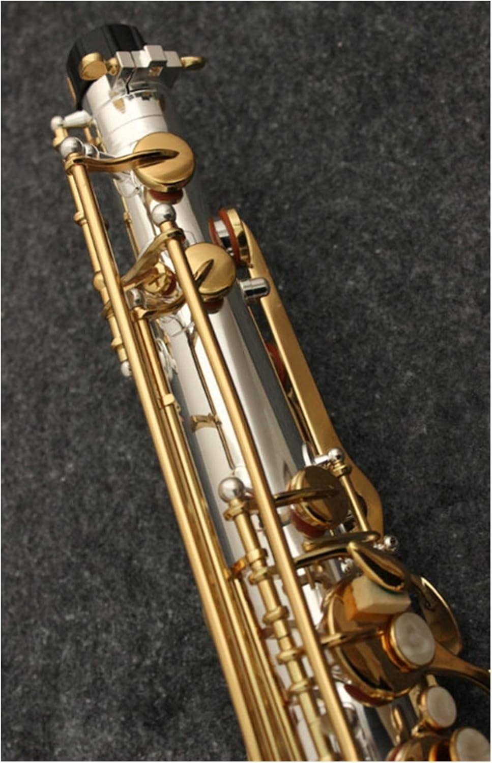 Tenor Saxophone Bb Tone Nickel Silver Plated Tube Gold Key Sax Musical Instruments with Case Mouthpiece Gloves Student Saxophone