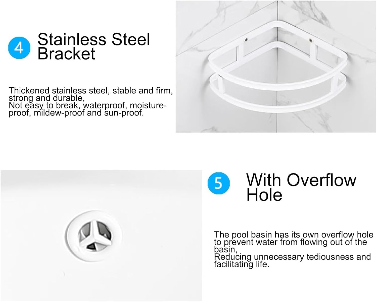 Wall Mount Corner Bathroom Sink, for Small Spaces, Ceramic Basin with Faucet Hole and Overflow, Mini Vanity Vessel Sink, Easy to Maintain and Install (White 32CM)