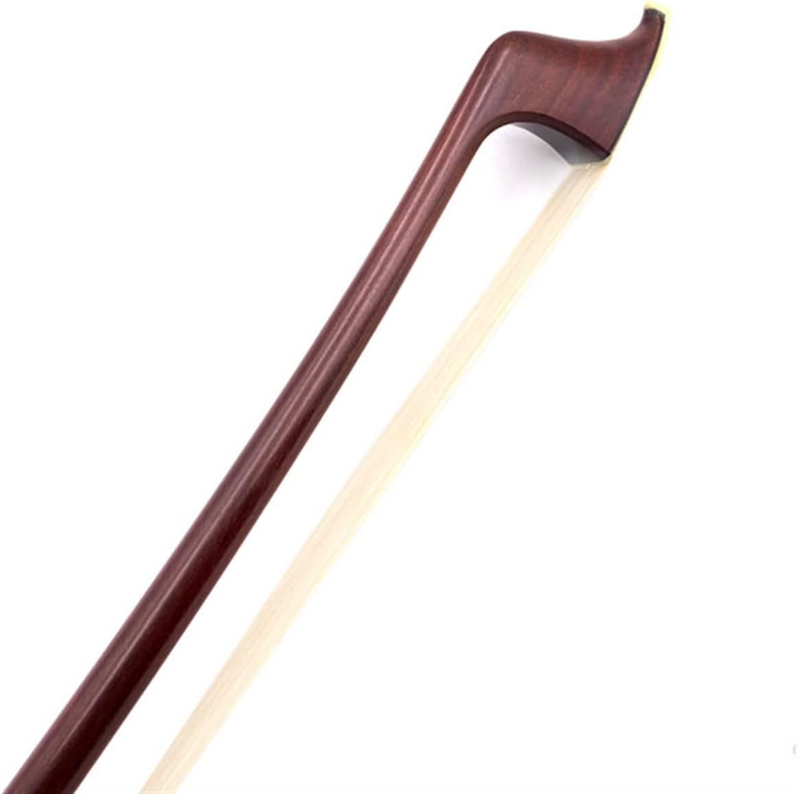 TSTS Pernambuco Carbon Fiber Upright Double Bass Bow 3/4,Silver Mound,White Horsehair Horsetail Full Size Violin Bow