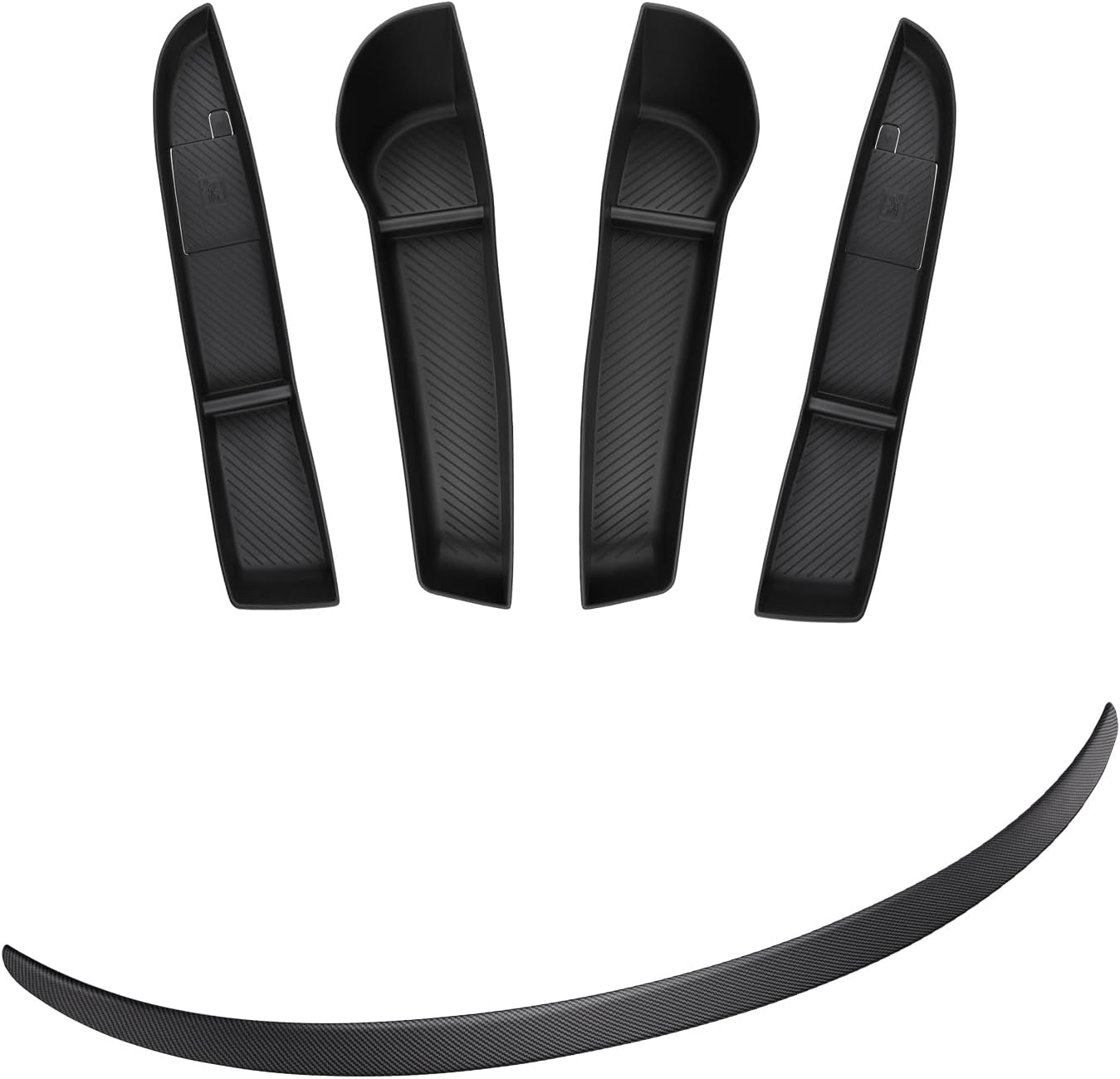 BASENOR Spoiler for 2024 2025 Tesla Model 3 and Door Side Storage Box for Tesla Model 3 Highland 2024 2025