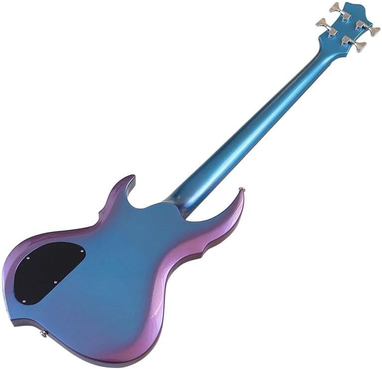 4-String Electric Bass Guitar, 43-Inch Full Size, Neck-Through,24-Fret Rosewood Fretboard,Double Tremolo System