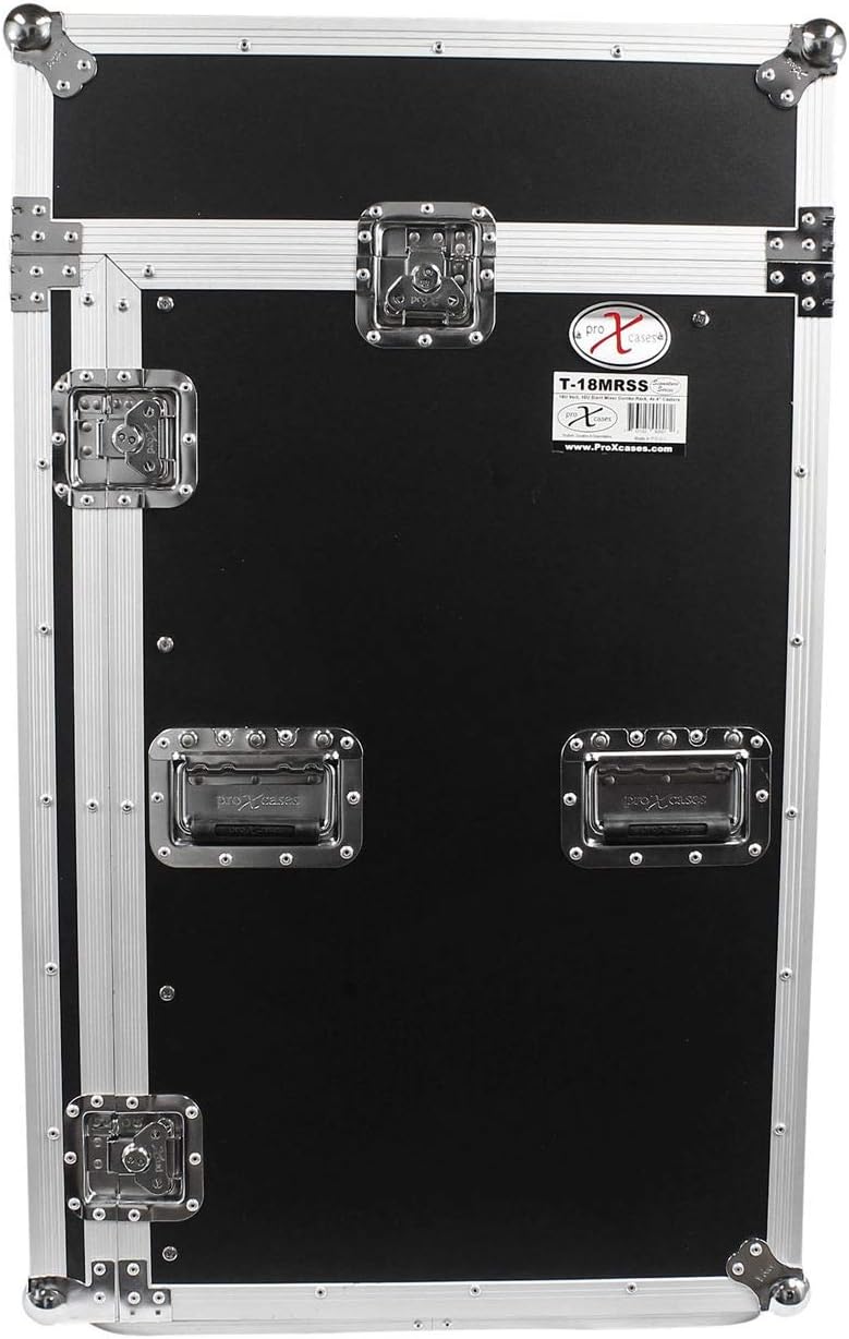 TOV Pro X T-18MRSS 18Ux10U Slant Rack Pro DJ ATA300 Flight Case w/Wheels 3/8