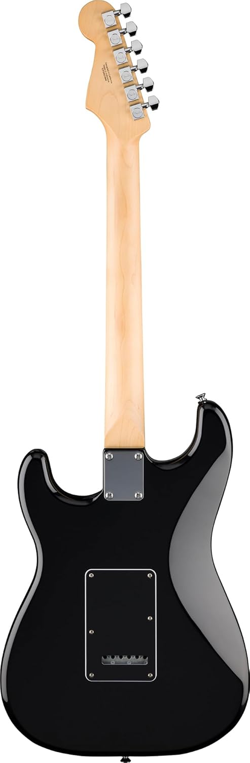 Fender Standard Stratocaster HSS - Black Bundle with Strap, Guitar Cleaning Kit and Austin Bazaar Instructional Video