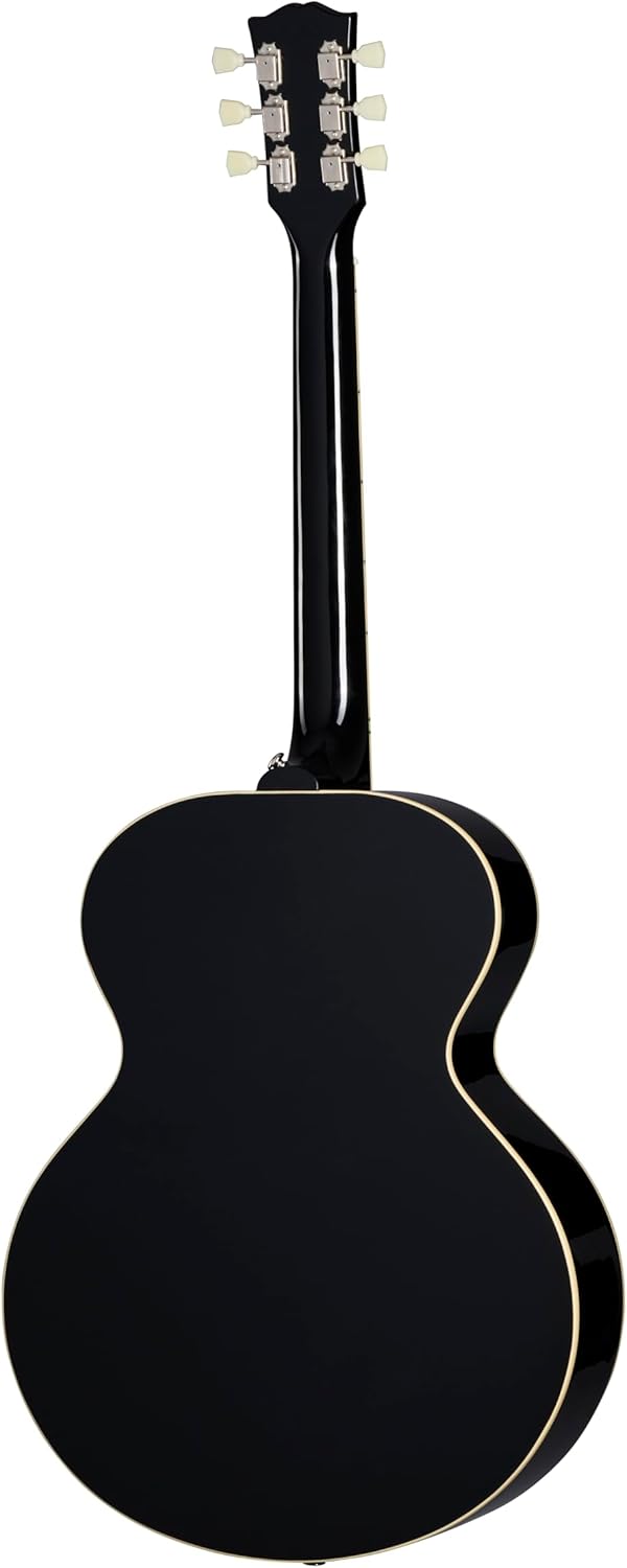 Epiphone Inspired by Gibson Custom J-180 Long Scale Acoustic Electric Jumbo, Ebony with Hard Case
