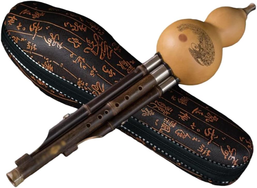 Musical Instruments 7-hole Cucurbit Instrument Purple Bamboo Wooden Flute Student Adult Beginner Playing Hulusi Durable Intonation, Portable Give Gifts (Color : Brown, Size : C-key)