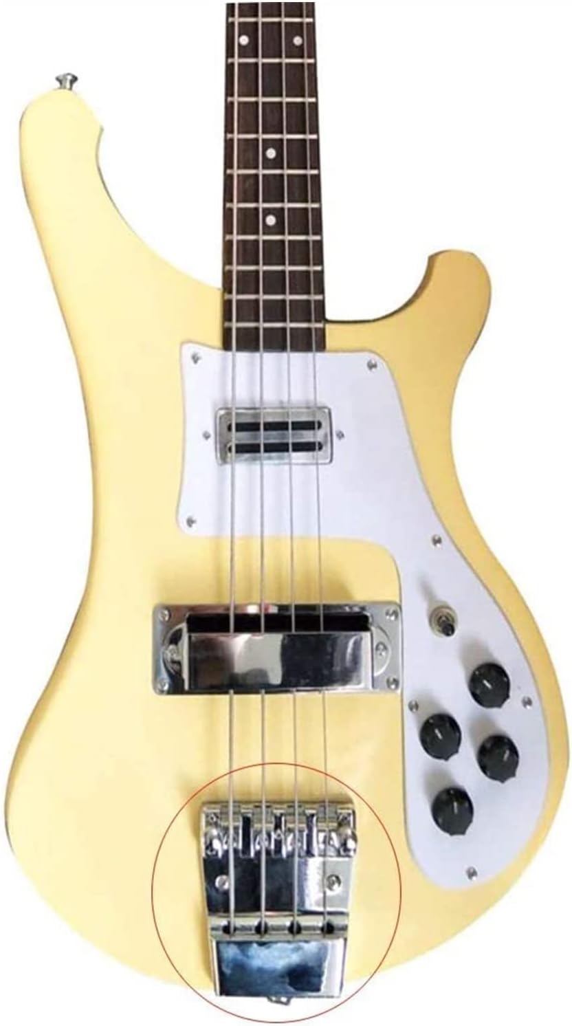 Fixed Bass Guitar Bridge 4 String with Tool Set Hardtail Saddle Bridge Guitar Parts Electric Guitar Bridge