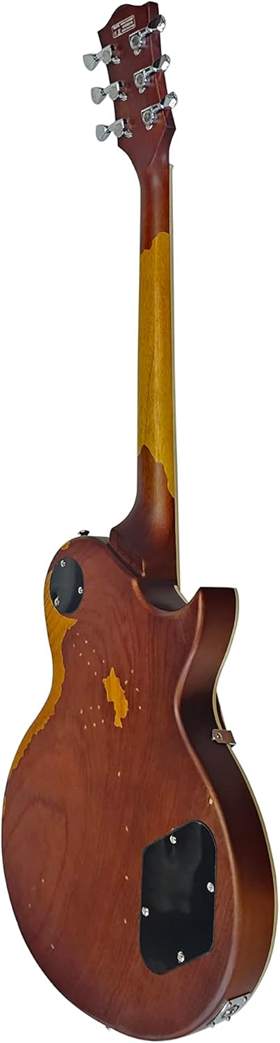 IYV ILS-300D LH, 6 String Les Paul Solid Body Electric guitar, Sunburst, Left hand