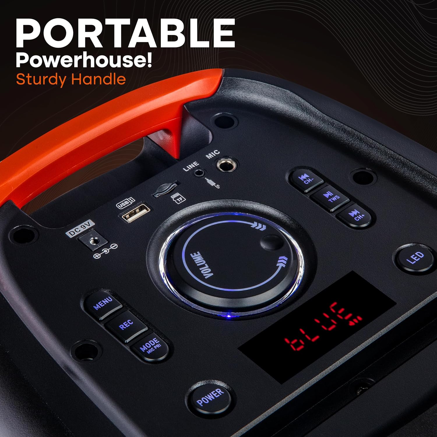 Pyle Audio Large Bluetooth Party Speaker - Big Bluetooth Speaker with True Wireless Stereo System - Enjoy Powerful Bass and Clear Treble - Portable Karoke Big Speaker - PPHP1979-160W