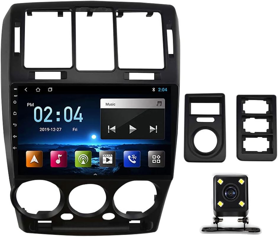 Car Stereo Compatible with Apple Carplay and Android Auto, 9 Inch Double Din Car Stereo with Bluetooth, Touch Screen Car Radios MP5 Player for Hyundai Getz 2002-2011