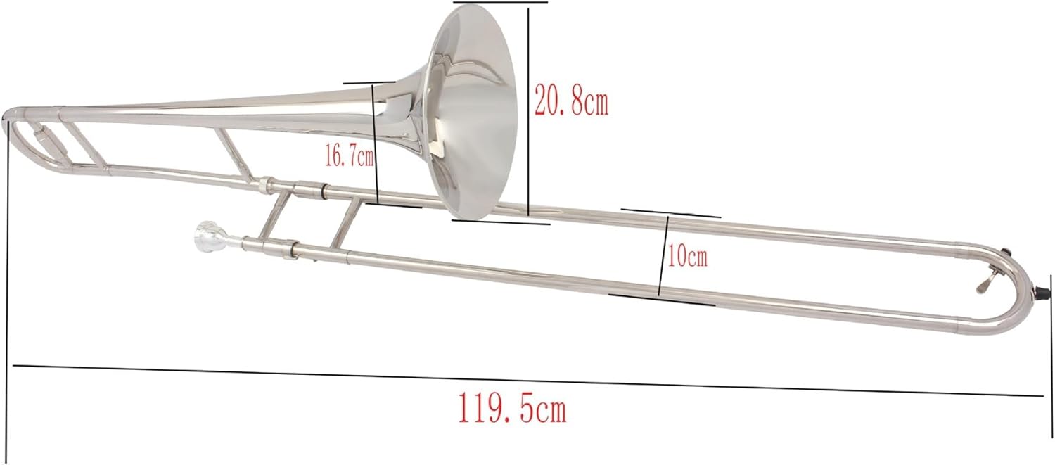 B flat alto trombone brass instrument suitable for professional beginners(Silver)