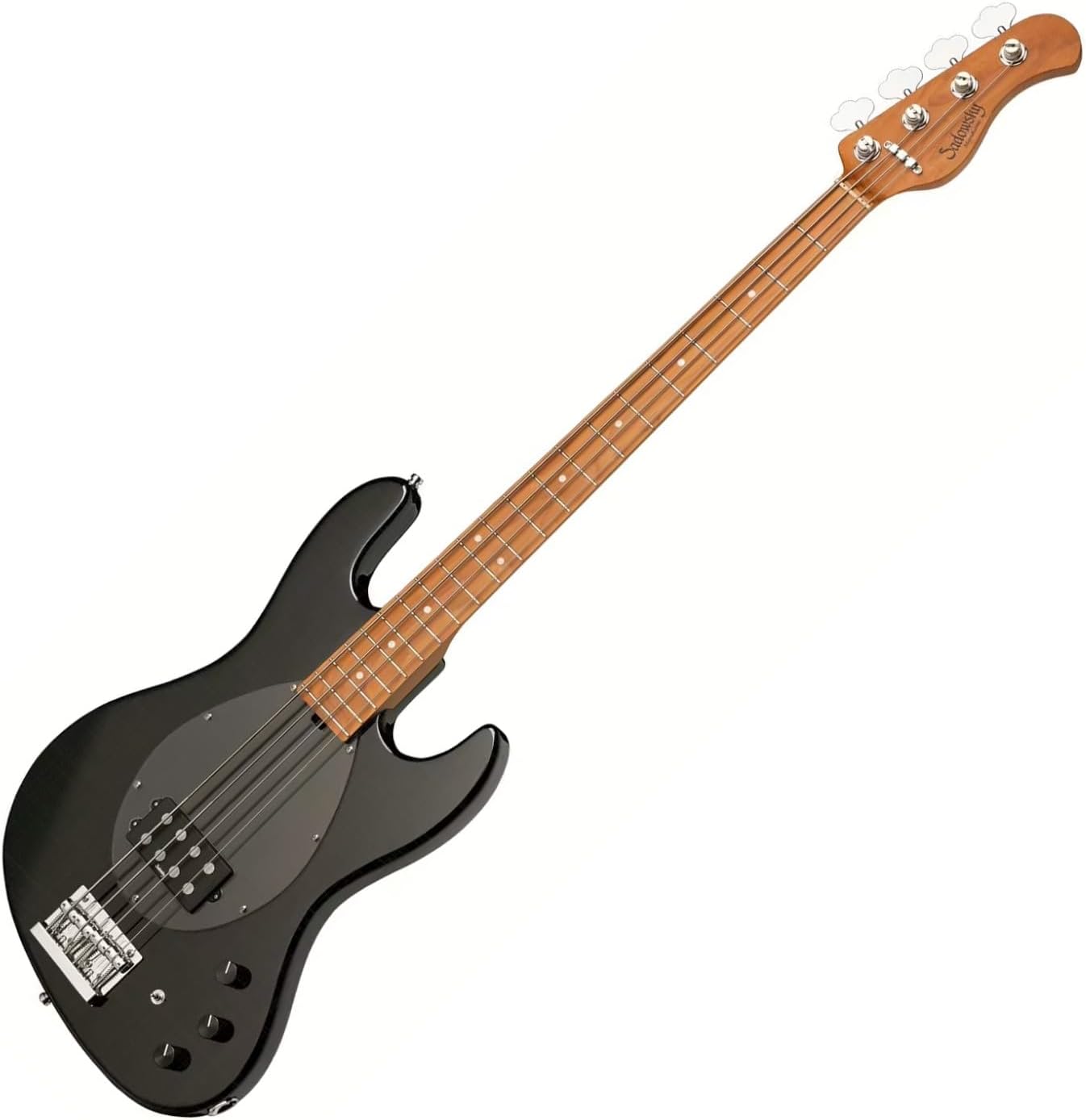 Sadowsky MetroExpress Vintage M Bass Guitar - Solid Black, Roasted Maple Fingerboard