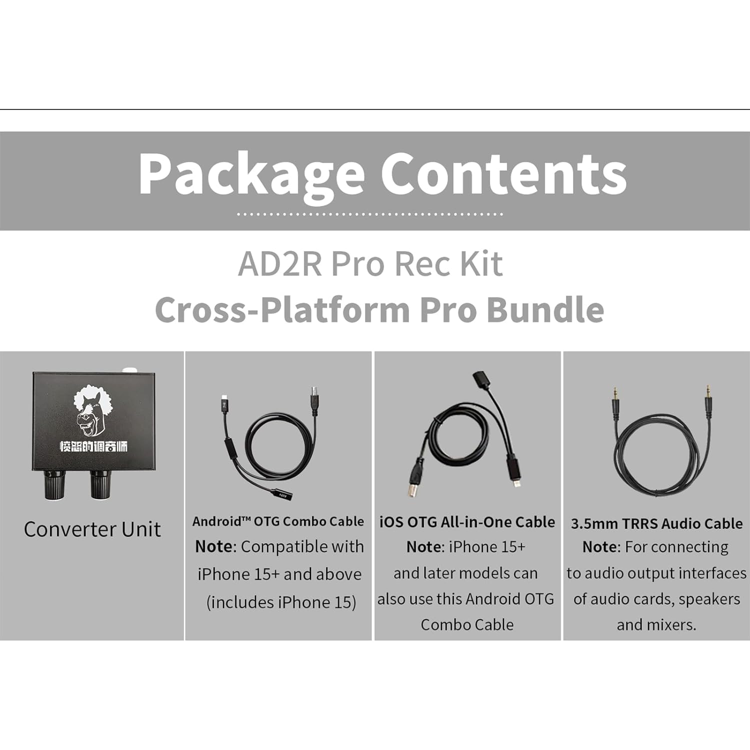 Lightning to 3.5mm OTG Audio Interface for iPhone 16/15/14/13/12, iPad, Connect Mixer, Mic, Audio Interface for Live Streaming, TikTok/YouTube, Plug & Play,Stereo Sound Live Band Recording