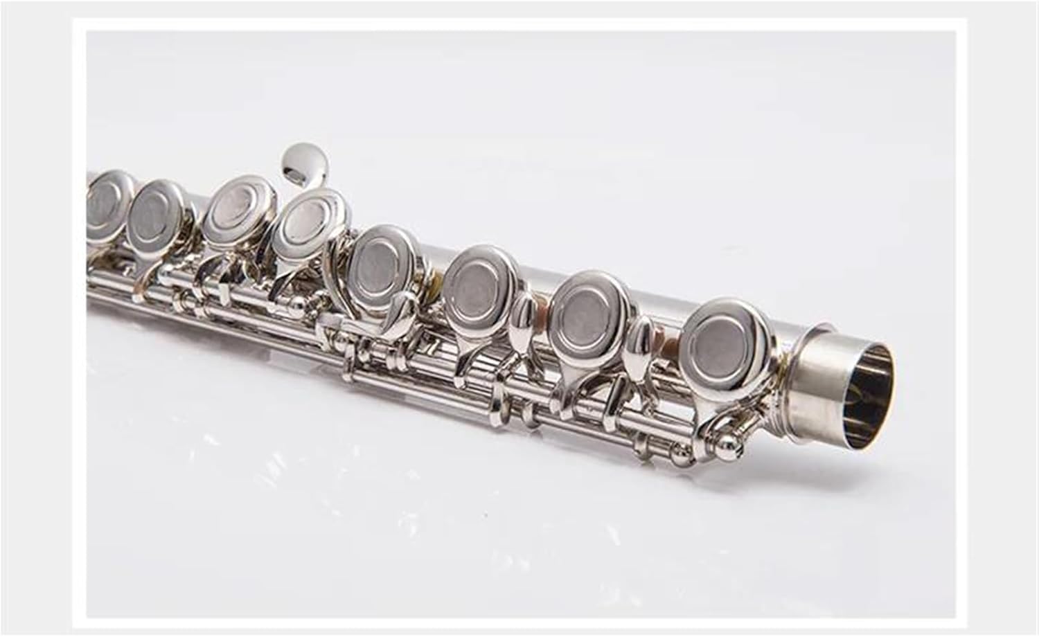 Flute Set Silver Plated Flute 16 Closed Hole C Tone White Copper Practical Body Woodwind Instrument