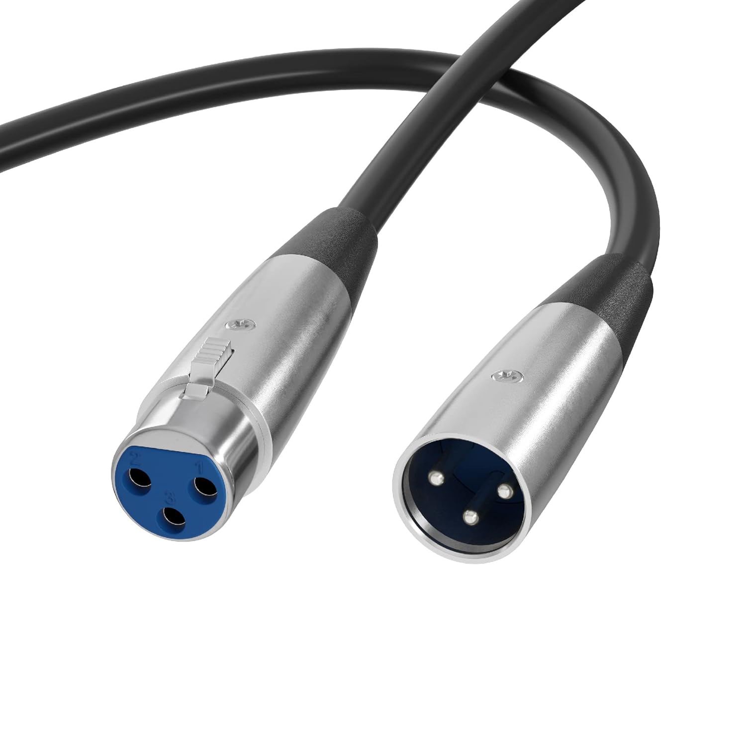 THE CIMPLE CO XLR Male to XLR Female Microphone Extension - 6mm Cable with 3P - 3 Pin Connector - for Mixers, Mic, Audio Consoles - Balanced Cable - 28 AWG - 100 Feet, 3 Pack