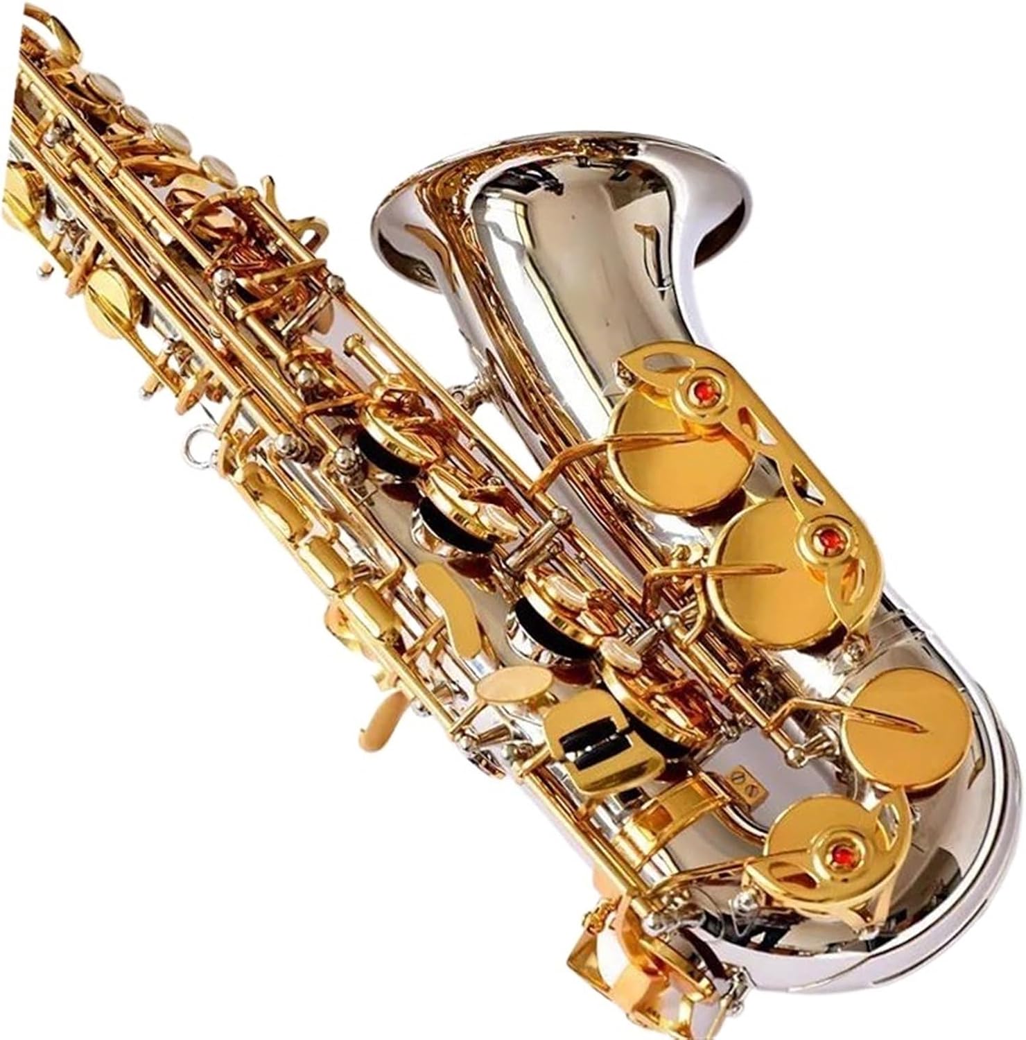 Woodwind Instruments Eb Saxophone Alto E-flat Nickel Plated With Case Gloves Reeds Mouthpiece