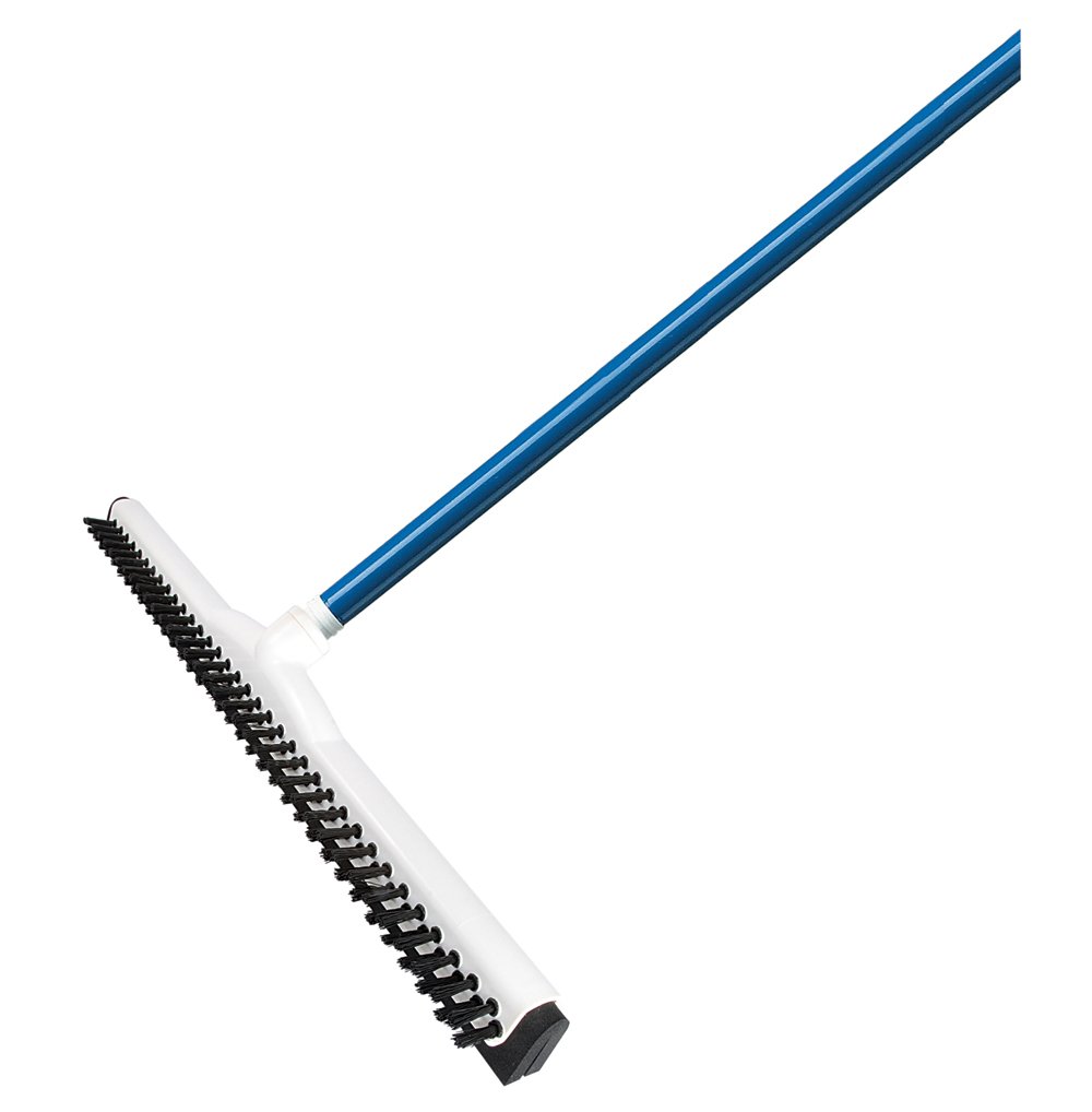 Ettore 48240 Wipe'n Dry Floor Squeegee w/ Splash Guards and Brush, 18-Inch (Pack of 6)