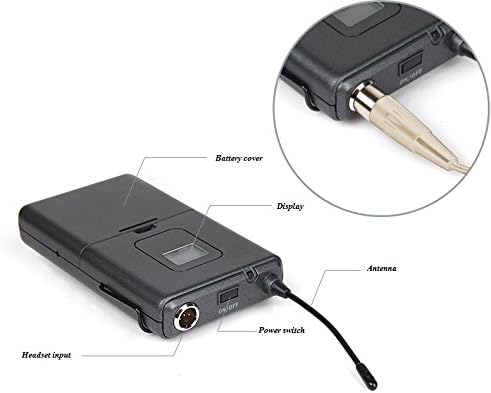 8800 8 Channel Cordless mic Set Professional Wireless Headset Microphone System for Theater Church School Stage Performance