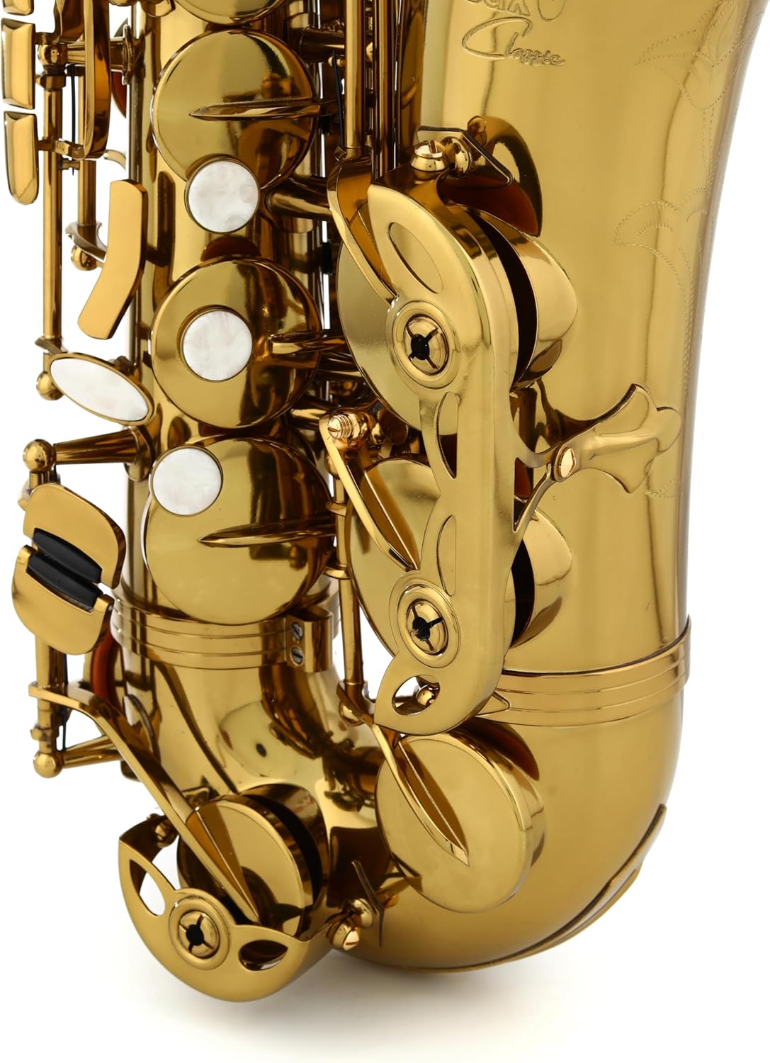 BetterSax Classic Alto Saxophone - Professional-Grade Instrument with Dark Gold Lacquer Finish - Complete Kit for Beginners and Pros - Includes Mouthpiece, Neckstrap, and Durable Case