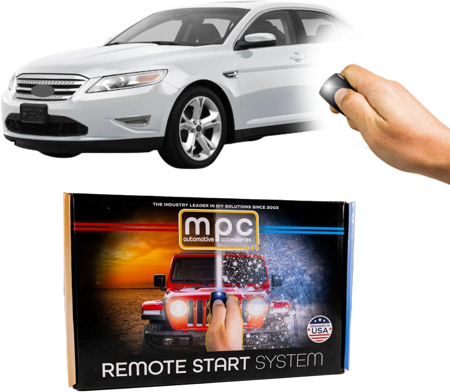 MPC Complete Factory Remote Activated Remote Start Kit Compatible with 2010-2012 Ford Taurus - Firmware Preloaded - FlashLink Updater