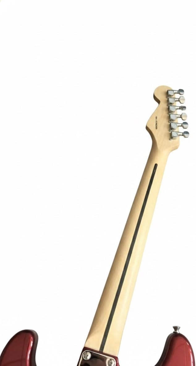 Electric Guitar 39 Inch Full Size Single Coil Pickups Solid Wood Body Tremolo for Beginner(Metallic Red)