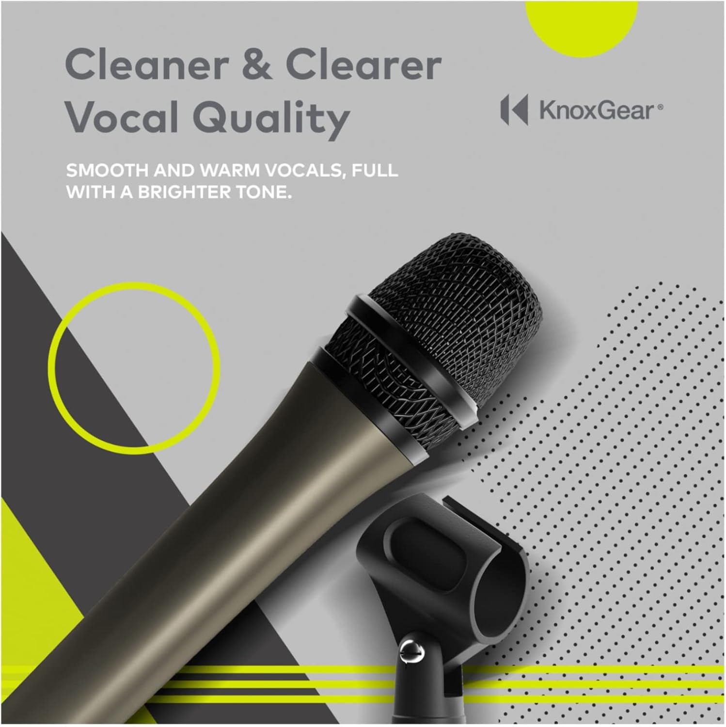 Knox Gear HDM-100 Uni-Directional Dynamic Cardioid Microphone (Desktop Mic Clip Included) for Music and Podcast Recording, PC Streaming Bundle with Knox Gear Desktop Boom Arm and Shock Mount (3 Items)