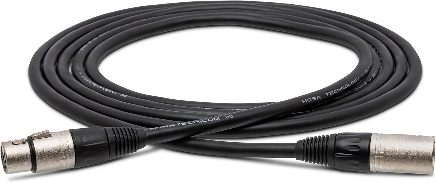 Hosa DMX-050 DMX512 Cable, XLR5M to XLR5F, 24 AWG X 4 OFC, 120-ohm Cable