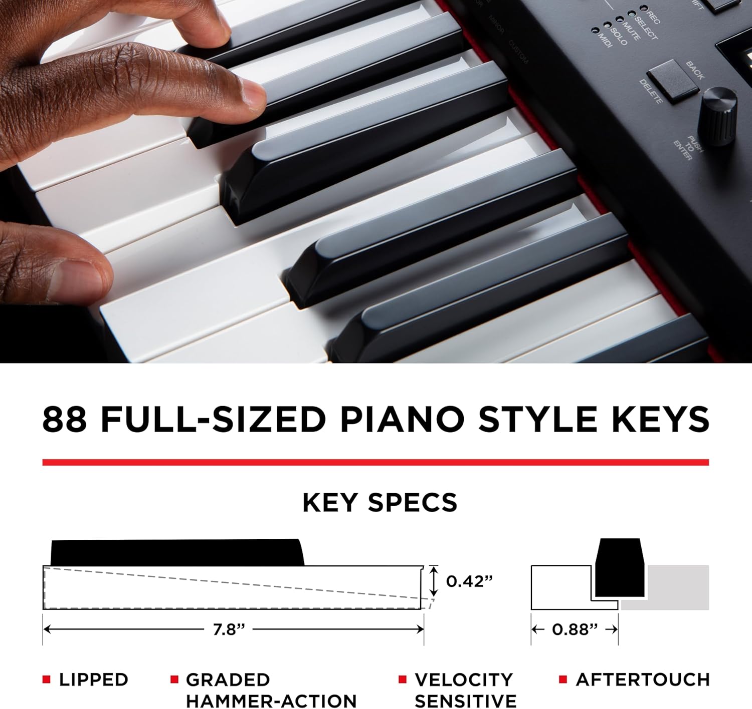 M-AUDIO Hammer 88 Pro MIDI Controller Bundle with M-AUDIO SP-2 Sustain Pedal for Studio Recording, Music Production, Podcasting, Streaming