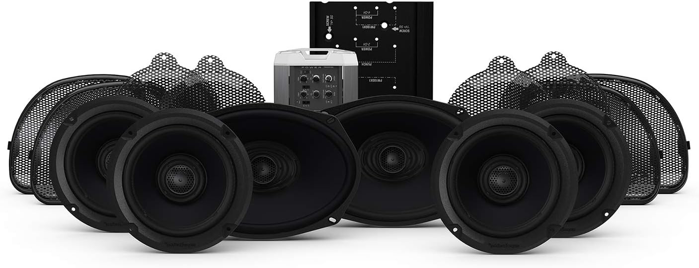Rockford Fosgate HD14CVO-STAGE3 Six Speakers & Amplifier Kit for 2014+ Harley-Davidson Road Glide CVO & Street Glide CVO