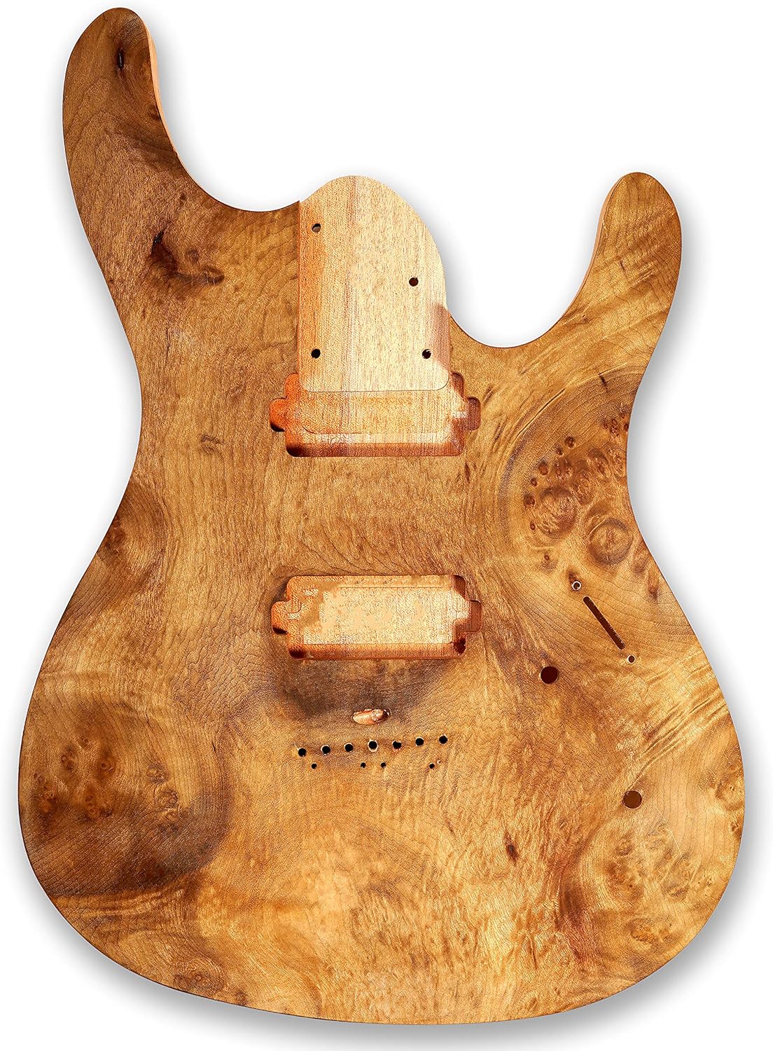 BexGears DIY 7 String Electric Guitar Kits Burl poplar veener top okoume Body maple neck & composite ebony fingerboard You Build The Guitar