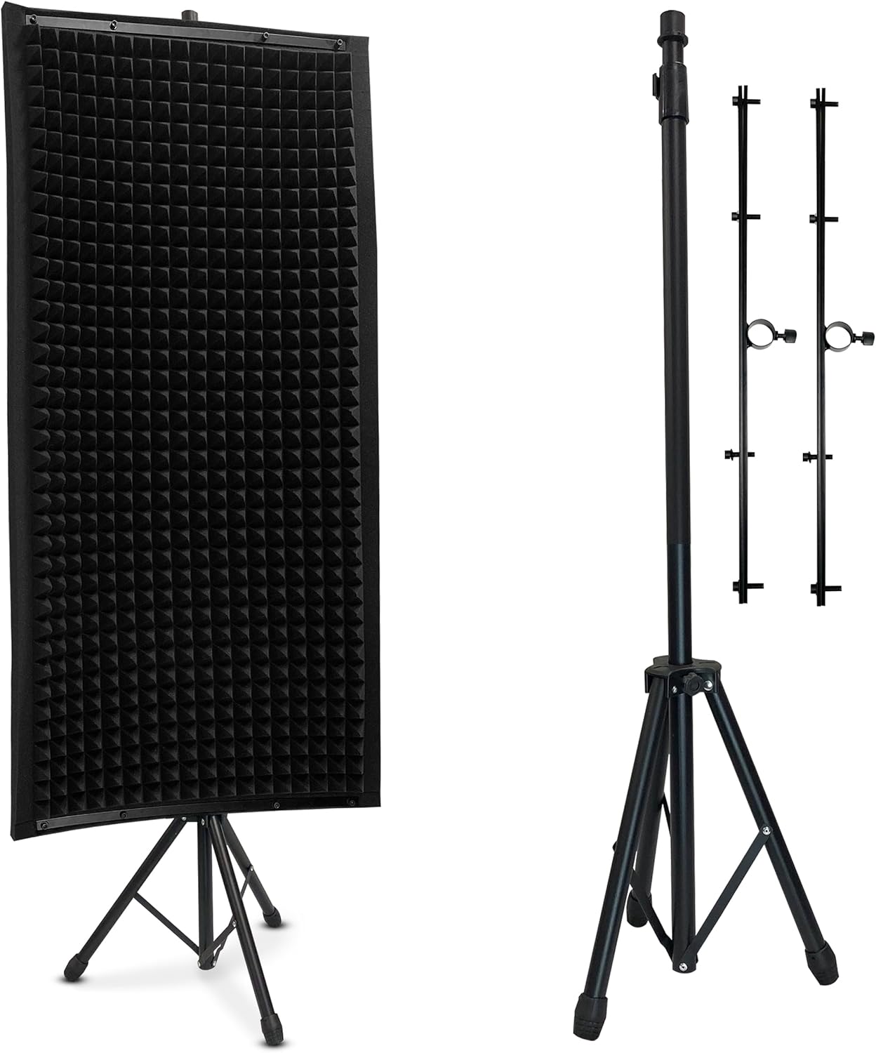 Pyle Microphone Isolation Panel with Height Adjustable Tripod Stand - High Density 2