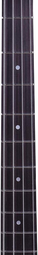 4-String Electric Bass Guitar Beginner Kit, Full-Size Electric Bass for Learners and Adults, Comes with Cable and Wrench, Maple Neck and Rosewood Fingerboard, Right-Handed (Burlywood)