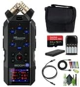 Zoom H6essential Handy Recorder 6-Track 32-Bit Float Portable Audio Recording (2024 Model) Stereo Microphones, 4 XLR/TRS Inputs, USB Audio Interface, for Musicians, Podcasters and Filmmakers Bundle