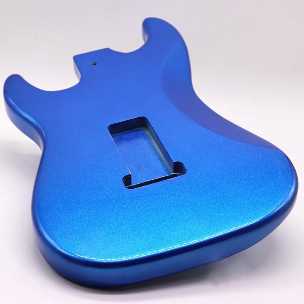 JD.Moon Electric Guitar Body For Fender ST Strat Guitar Accessory DIY Double Locking Tremolo Metal Blue Poplar Wood