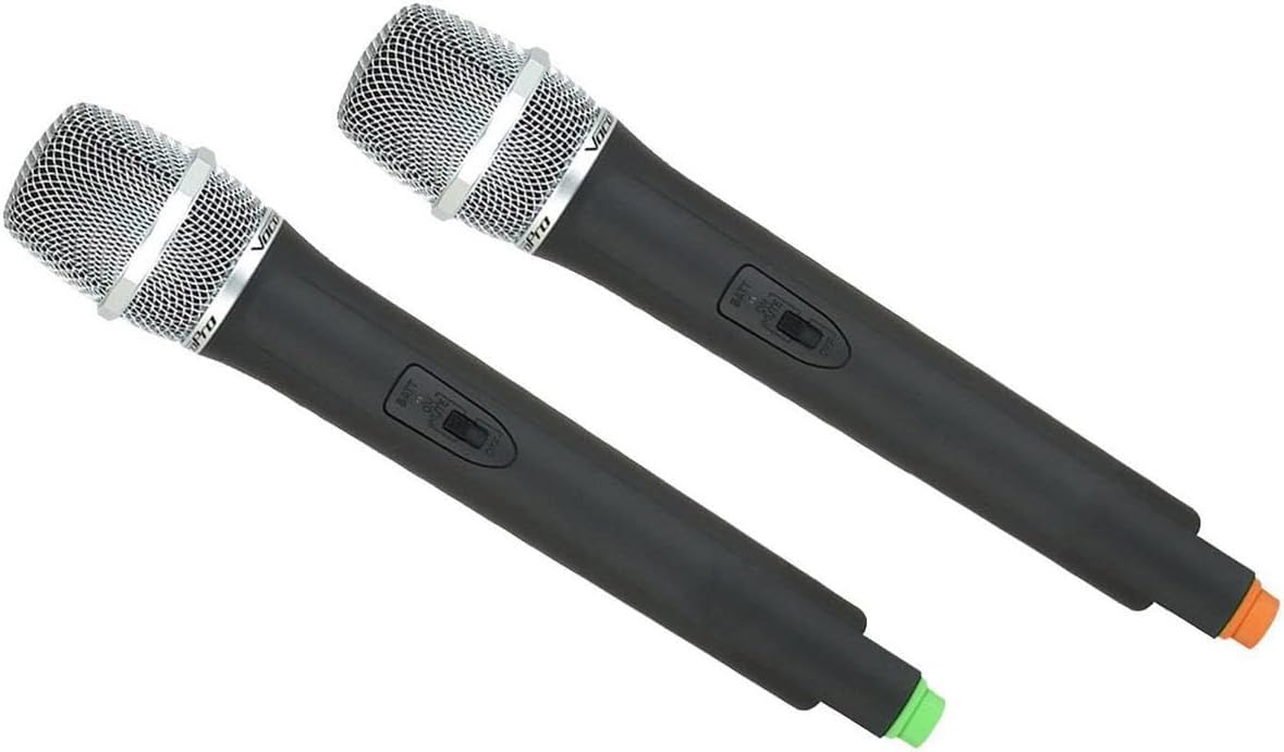 VocoPro - (UHF-28-9) Dual Channel UHF Wireless Microphone System, Black