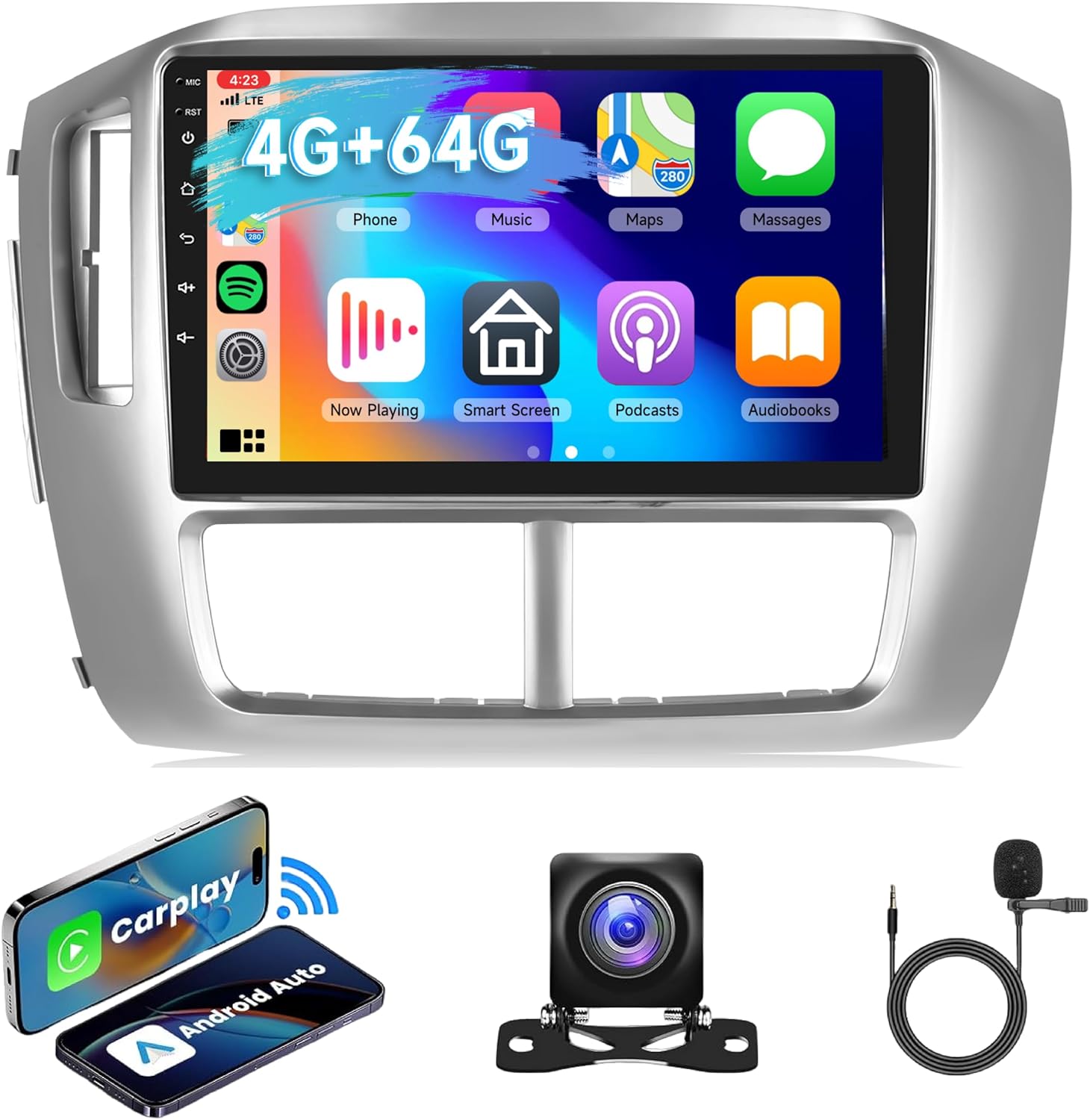 4G+64G Android Radio for Honda Pilot 2006 2007 2008 Radio Upgrade 9 Inch IPS Touch Screen Head Unit, Driauto Car Stereo with Wireless Carplay Android Auto GPS WiFi DSP Bluetooth FM RDS Backup Camera