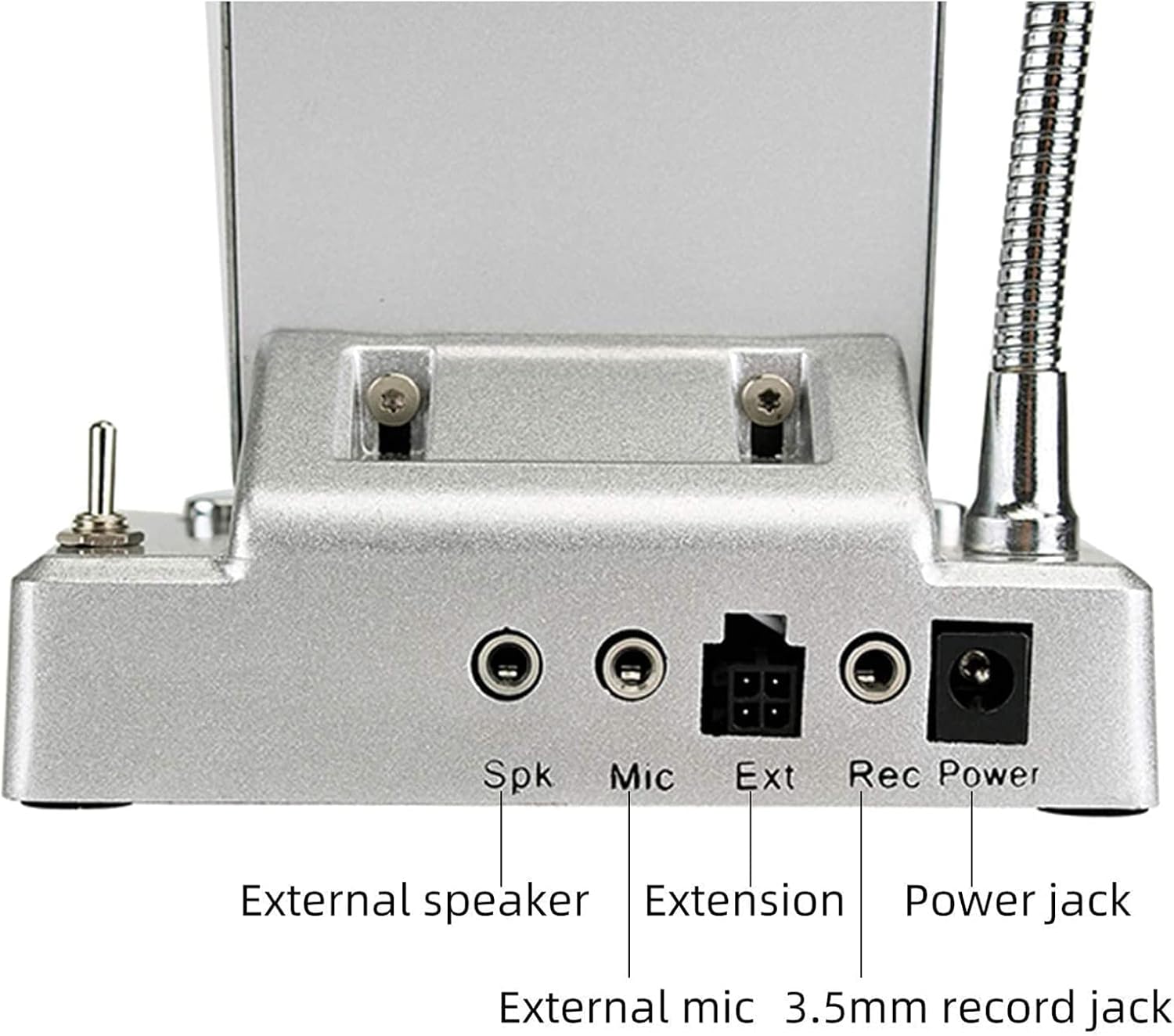 Retekess TW102 Bank Window Intercom with 3 TT123 Wireless Microphone Headset, Connect Automatically, Window Microphone and Speaker,Dual-Way Interphone for Business,Office(3 Pack)