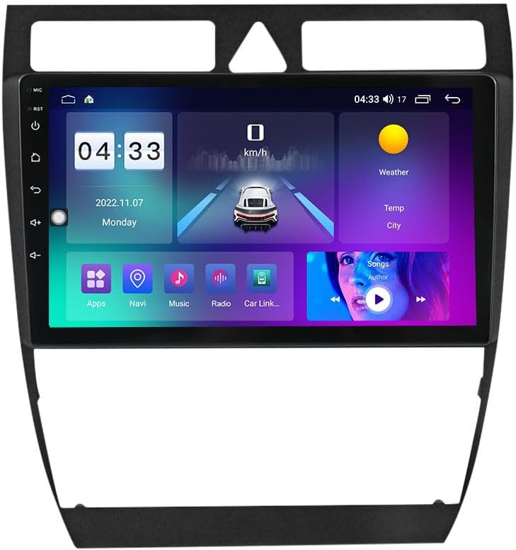 Android Car Stereo for Audi A6 C5 1997-2004 S6 RS6,9 inch IPS Touchscreen with Upgrade Wireless CarPlay & Android Auto,WiFi/GPS,Support SWC and Subwoofer,8-Core 8G+256G
