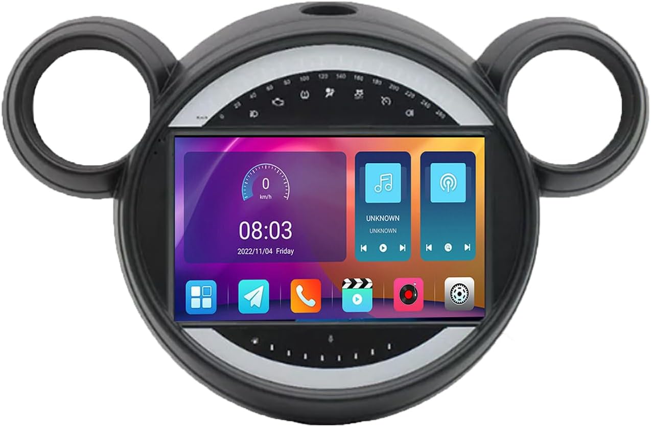 Android 13 Car Stereo with CarPlay and Android Auto Fit for Mini 2010-2016 9 inch Touch Screen Radio with Mirror Link/WiFi/SWC/Bluetooth +Backup Camera+MIC