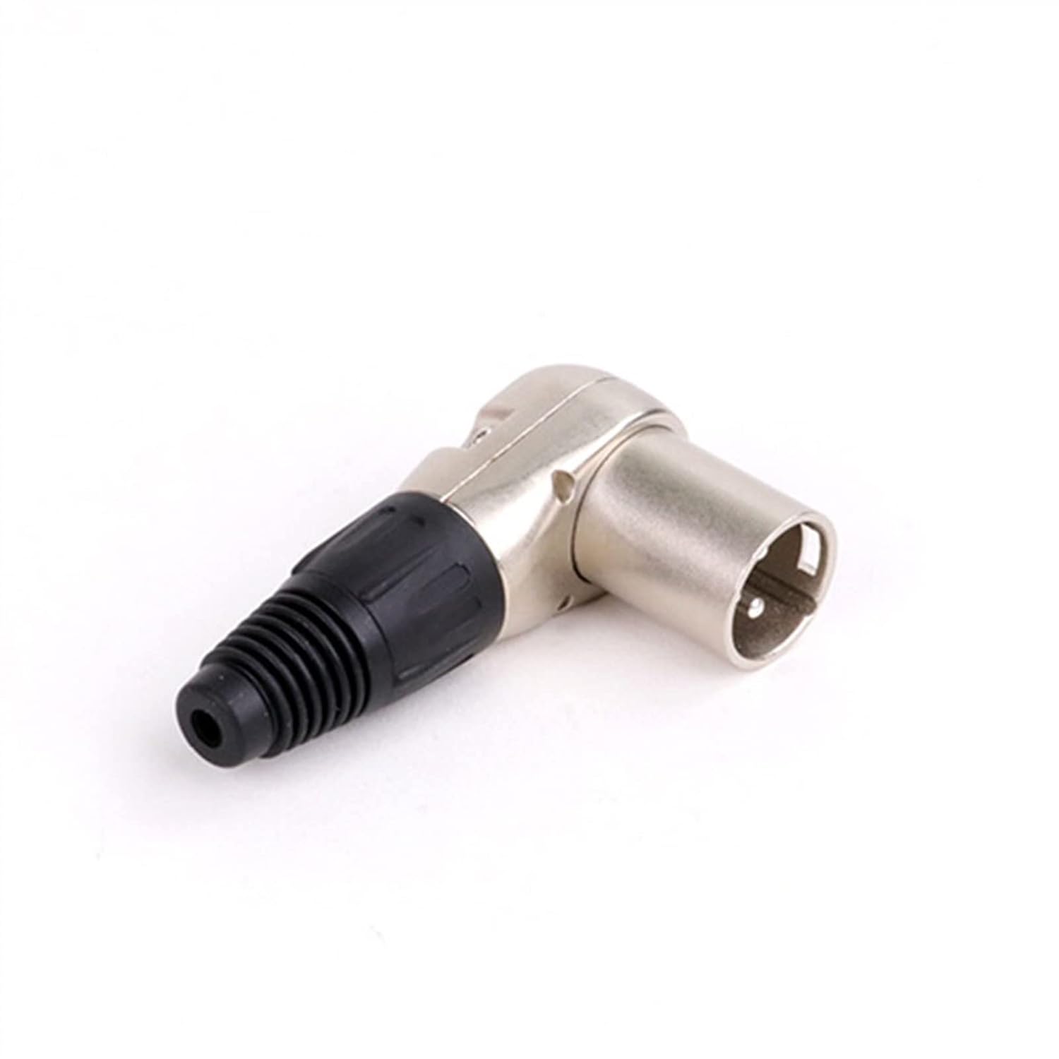X L R Connector Audio Plug Microphone Plug 3pin Male Female Speaker Metal Right Angle Multi-Directional Wire Connector 10Pcs (Color : D1036F Silver)