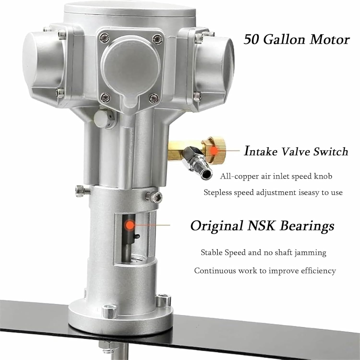 50 Gallon Pneumatic Agitator Clamp Mount Tank Barrel Drum Mixer, IBC Tote Mixer Agitator, Paint Agitator, Paint Mixing Machine-