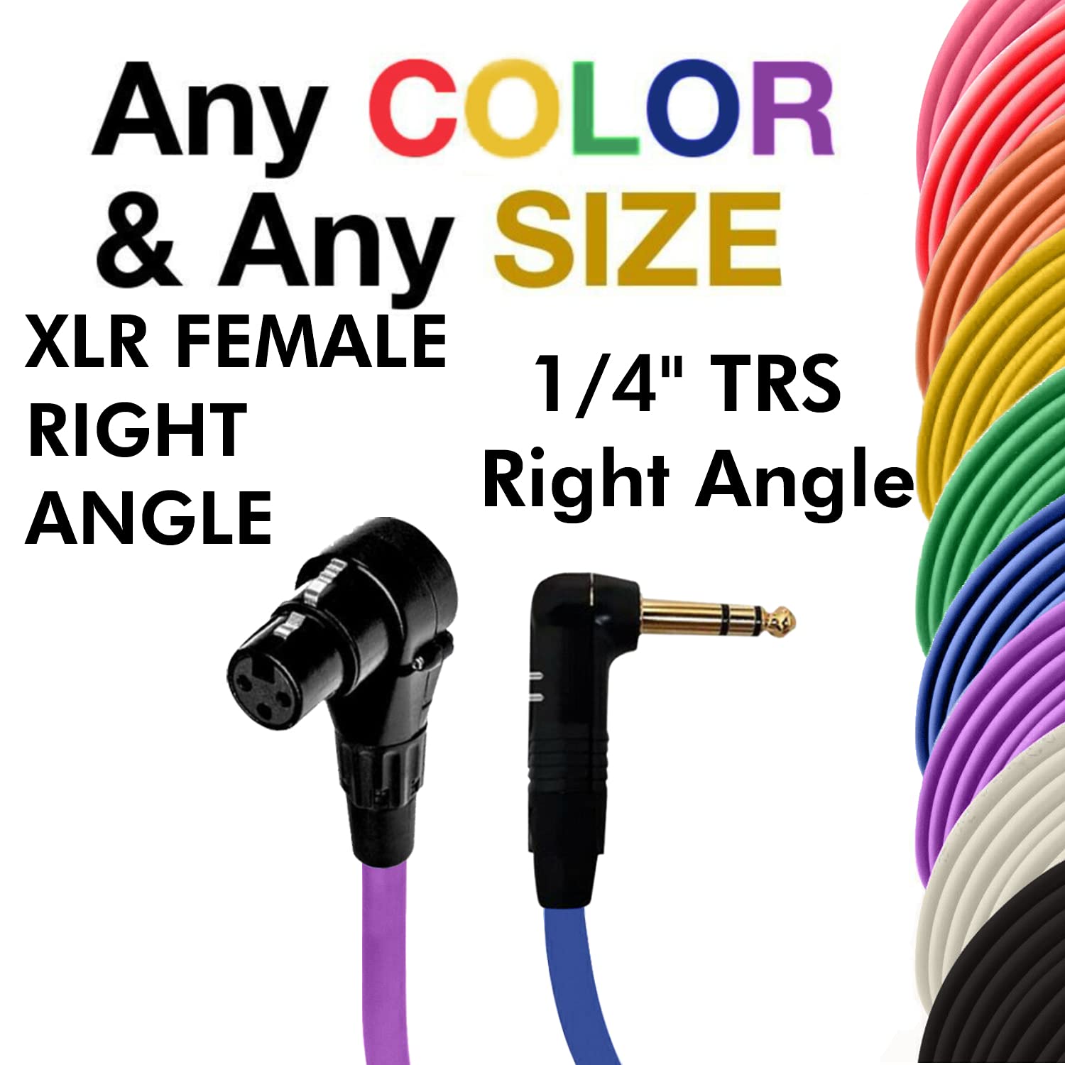 COLUBER CABLE Right Angle XLR Female to Right Angle 1/4