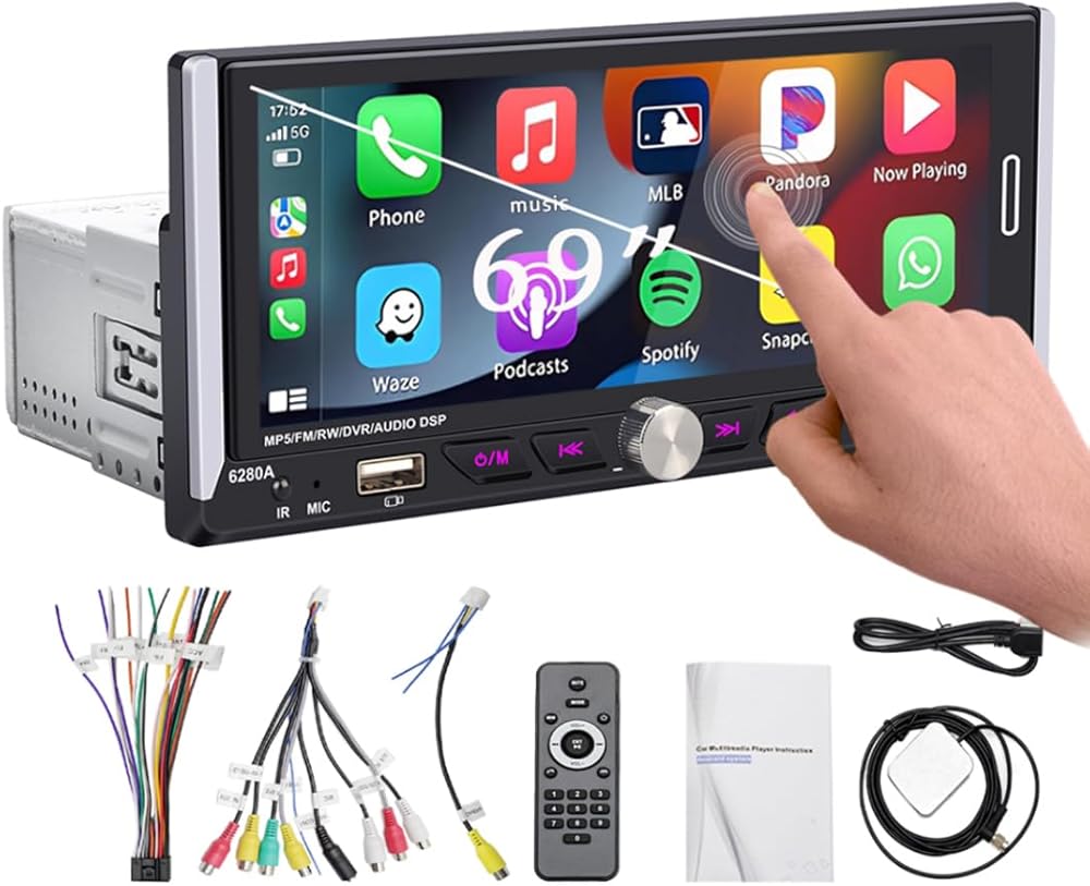 Eaglerich Wireless Carplay Android Auto Car Stereo 6.9