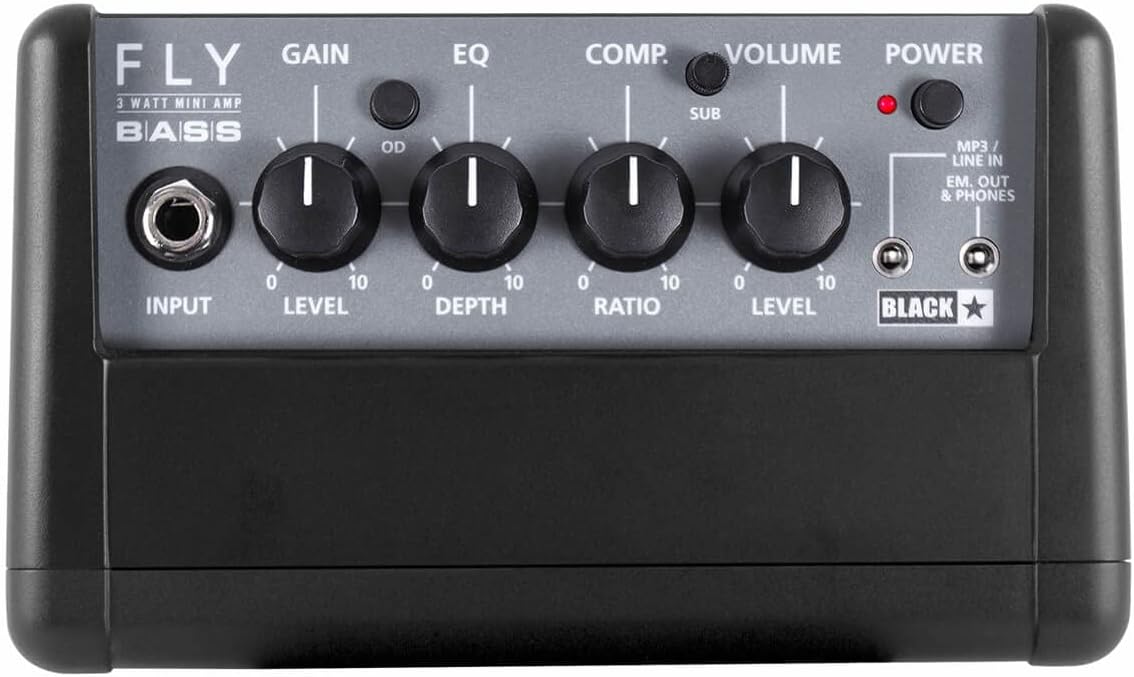 Blackstar Fly 3-3-watt 1x3 inch Compact Mini Bass Amp w/ 2 Channels and Emulated Line Out - Black