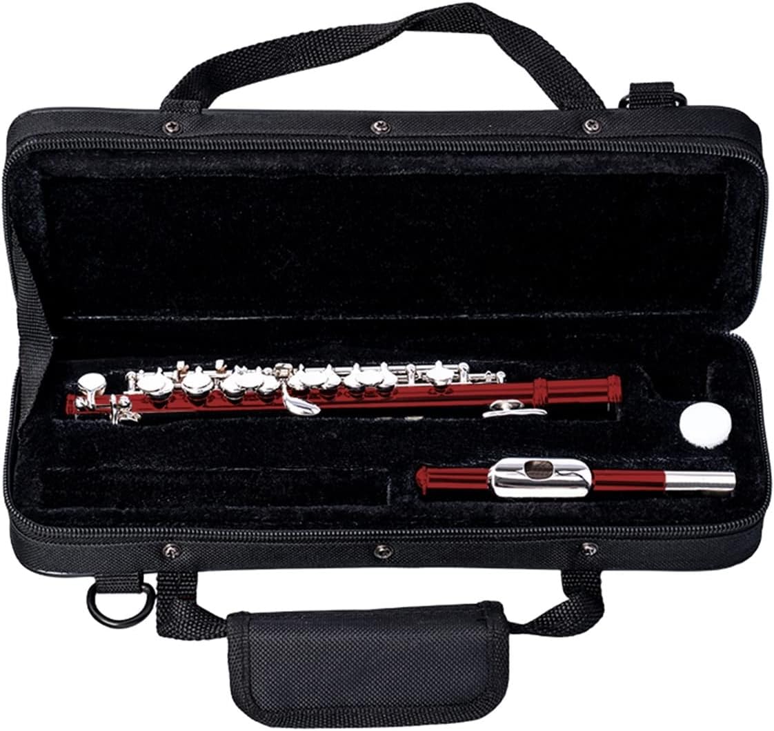 Crimson Piccolo Half-Size Flute Silver Plated C Key Cupronickel with Padded Box Woodwind Instrument Flutes