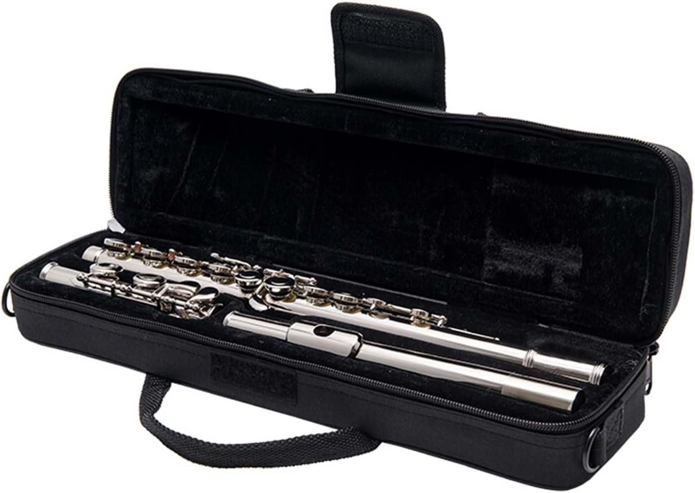 Flute Orchestral Wind Instrument 16-Hole Closed-Hole White Copper Nickel-Plated Flute Adult Beginner Children General C Key Flutes Musical Instruments