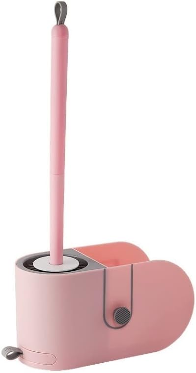 Toilet Brushes Toilet Brush and Holder Toilet Brush with Holder Set Soft Silicone Brush Head Wall-Mounted Toilet Cleaner Storage Box Durable Bathroom Accessories Toilet Brush Holder to
