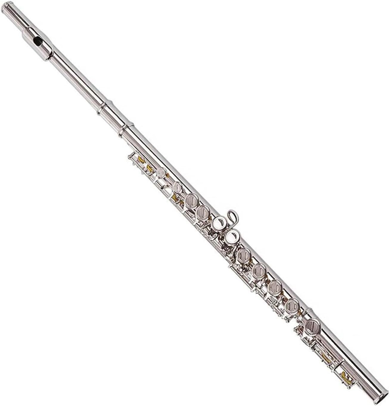 VBDEFRT 16 Holes Closed Hole Flute C Key Flutes Cupronickel Woodwind Instrument Musical Instruments Cloth Rod Gloves