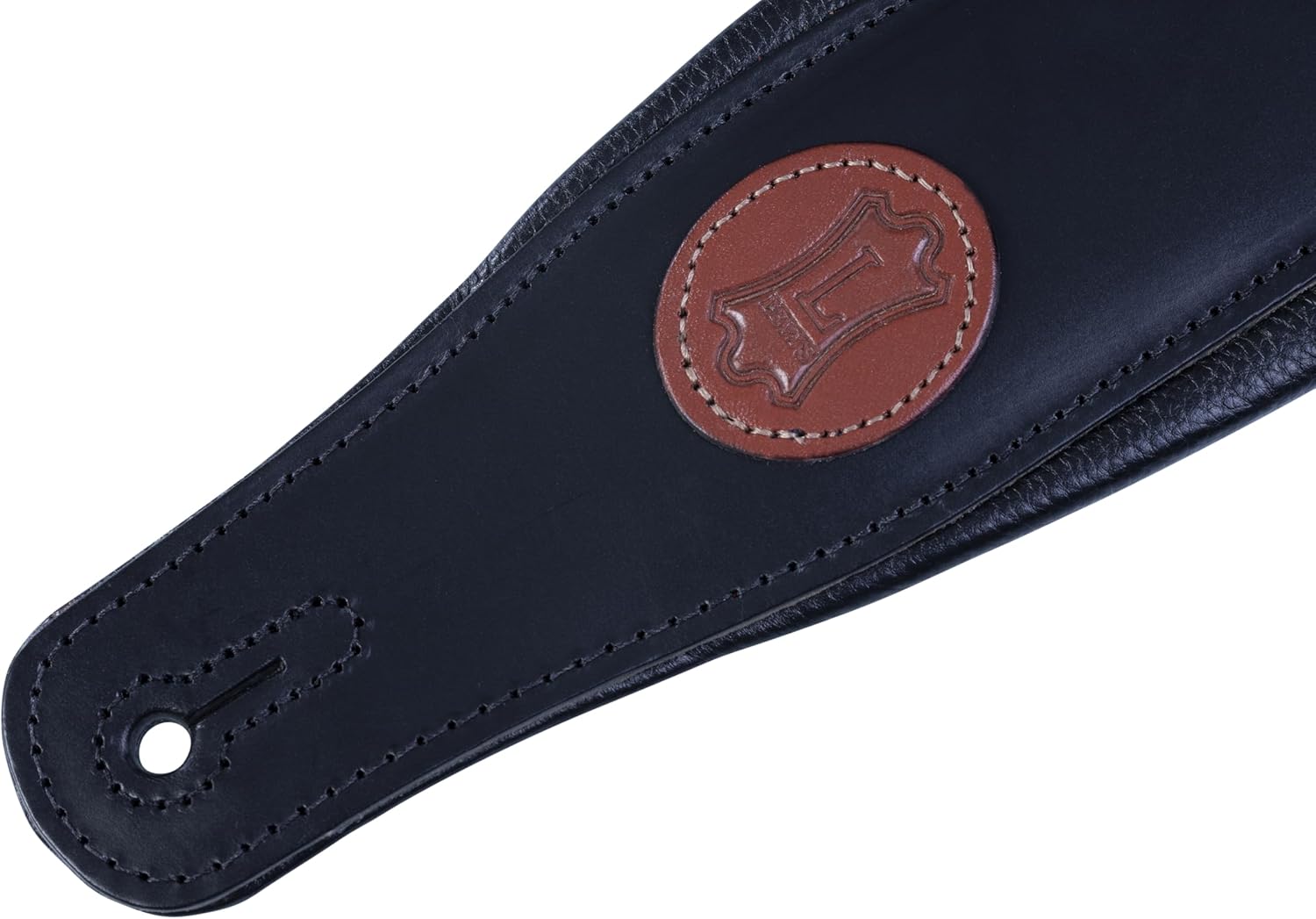 Levy's Leathers Veg Tan Leather Guitar Strap,Black