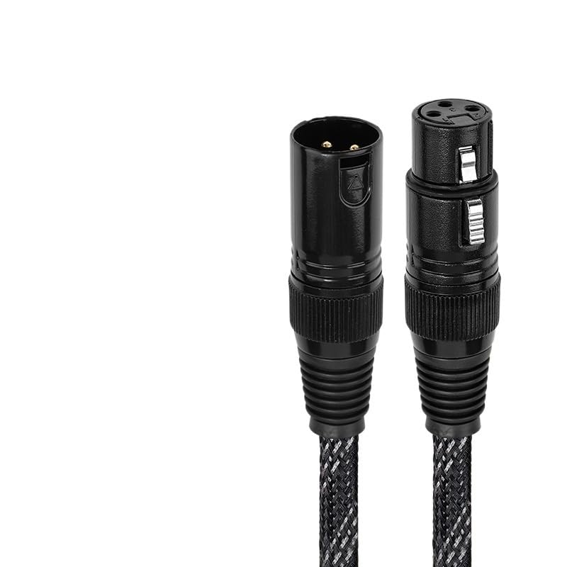 XLR Audio Cable HiFi 6N OFC Stereo Male to Female Plug Balanced Cable for Mixer Sound Card(5m)