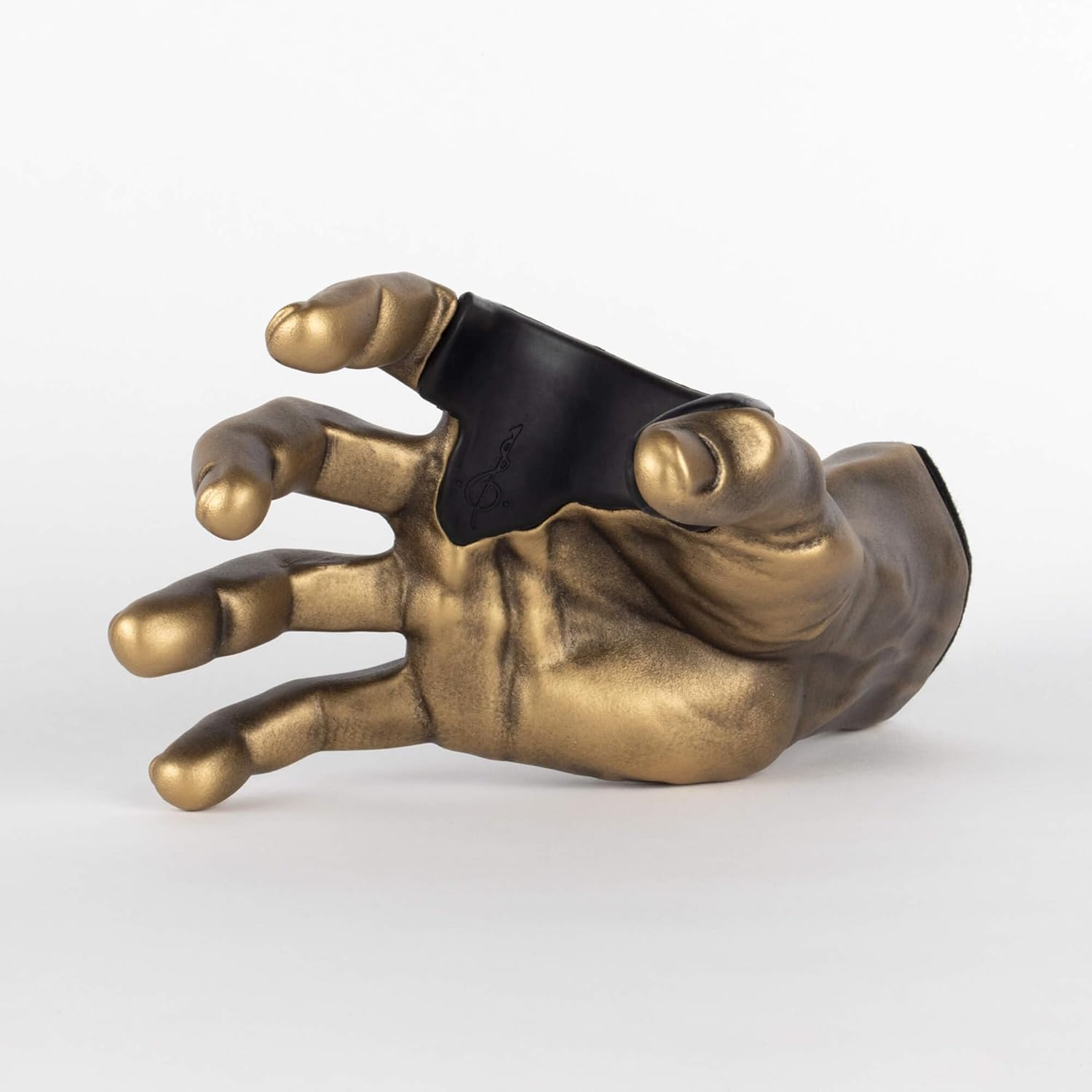 GUITARGRIP Hand Shaped Guitar Hanger for Electric, Bass, Banjo, Ukelele - Artisan Guitar Wall Mount - Durable Guitar Hooks for Wall Male Model, Gold Antique Finish, Right Grip